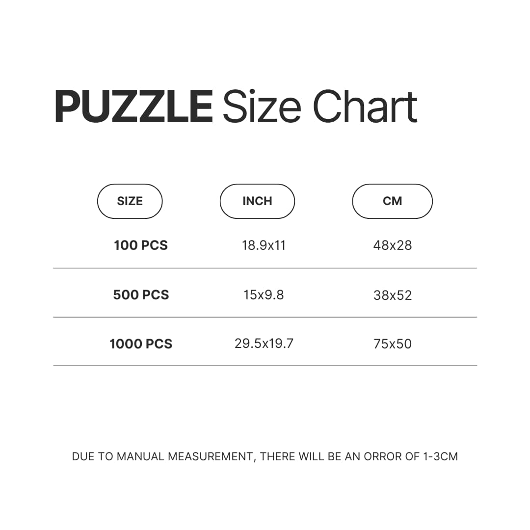 Puzzle Size Chart - Witch Hat Atelier Shop